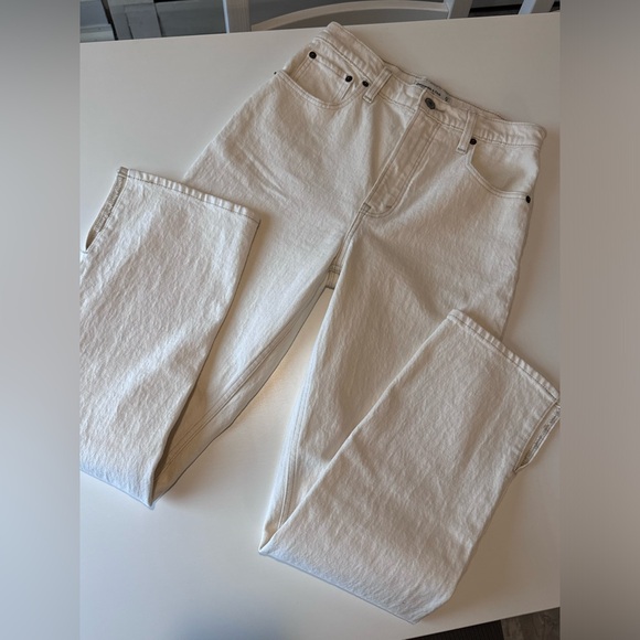 Abercrombie & Fitch white 90’s straight ultra high rise jeans size 4 - Picture 9 of 10
